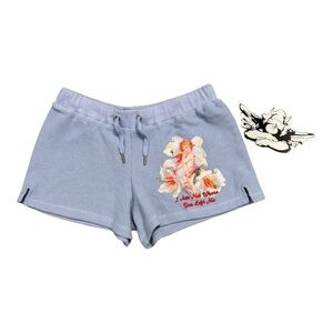 BOYS LIE I Am Not Where You Left Me Shorts in Steel Blue SZ M